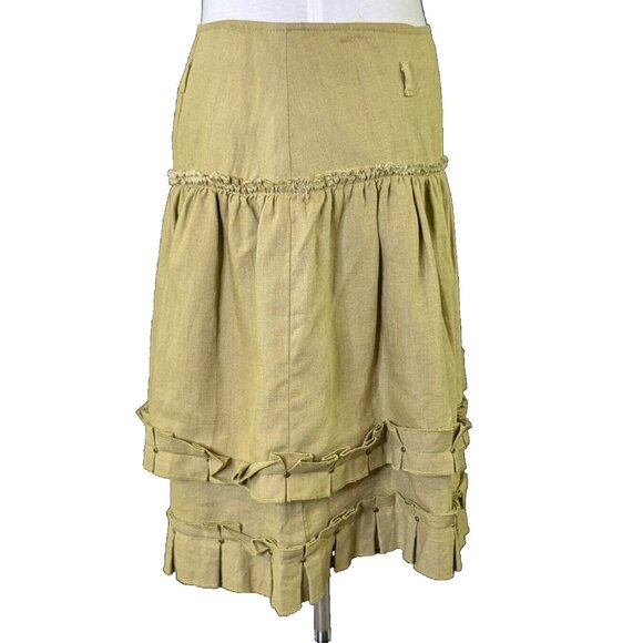 Cynthia Steffe Linen Tiered Skirt - Picture 5 of 10